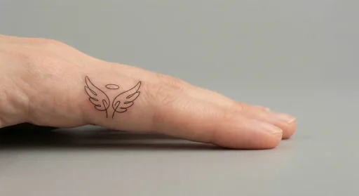 minimal angel numbers tattoo on the finger